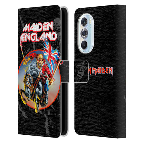 Iron Maiden Tours England Leather Book Wallet Case Cover For Motorola Edge X30