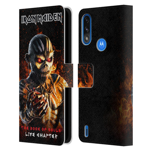 Iron Maiden Tours TBOS Live Chapter Leather Book Wallet Case Cover For Motorola Moto E7 Power / Moto E7i Power