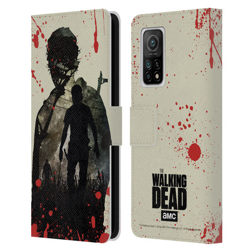 AMC The Walking Dead Silhouettes Rick Leather Book Wallet Case Cover For Xiaomi Mi 10T 5G