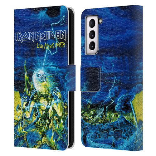 Iron Maiden Tours Live After Death Leather Book Wallet Case Cover For Samsung Galaxy S21 5G