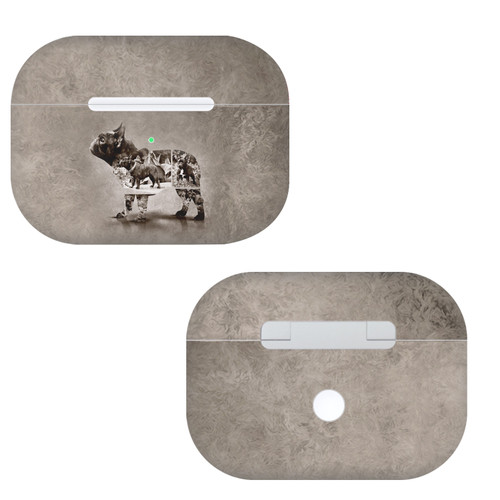 Klaudia Senator French Bulldog Vintage Vinyl Sticker Skin Decal Cover for Apple AirPods Pro Charging Case