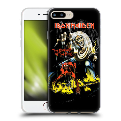 Iron Maiden Album Covers NOTB Soft Gel Case for Apple iPhone 7 Plus / iPhone 8 Plus