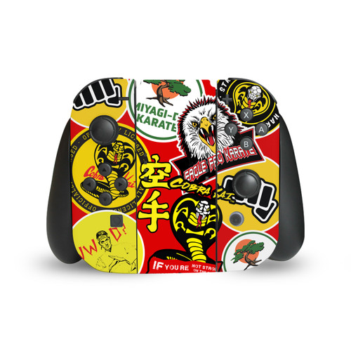 Cobra Kai Iconic Mixed Logos Vinyl Sticker Skin Decal Cover for Nintendo Switch Joy Controller