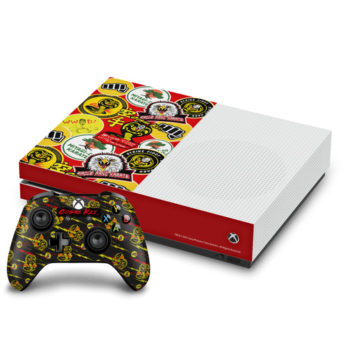 Cobra Kai Iconic Mixed Logos Vinyl Sticker Skin Decal Cover for Microsoft One S Console & Controller