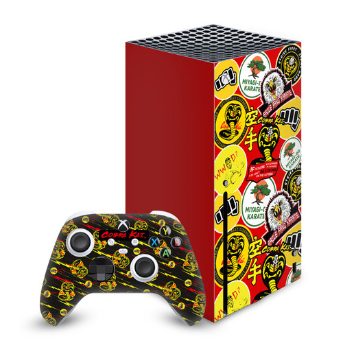 Cobra Kai Iconic Mixed Logos Vinyl Sticker Skin Decal Cover for Microsoft Series X Console & Controller