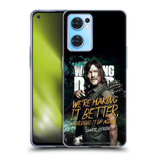 AMC The Walking Dead Season 9 Quotes Daryl Soft Gel Case for OPPO Reno7 5G / Find X5 Lite