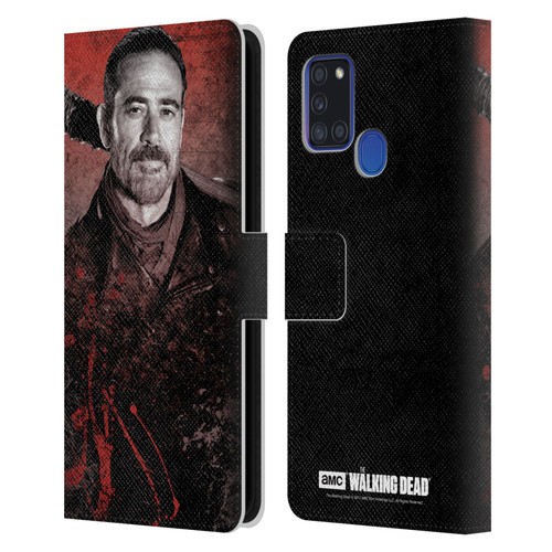 AMC The Walking Dead Negan Lucille 2 Leather Book Wallet Case Cover For Samsung Galaxy A21s (2020)