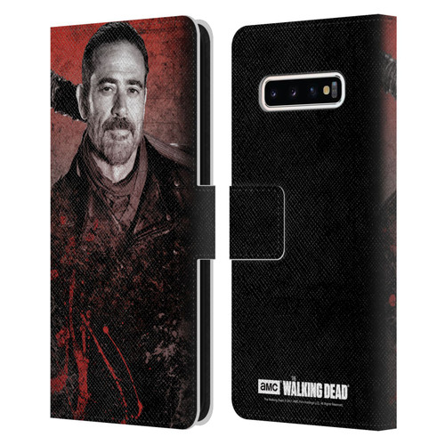 AMC The Walking Dead Negan Lucille 2 Leather Book Wallet Case Cover For Samsung Galaxy S10+ / S10 Plus