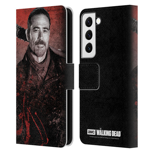 AMC The Walking Dead Negan Lucille 2 Leather Book Wallet Case Cover For Samsung Galaxy S22 5G