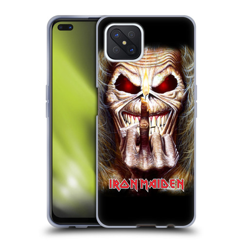 Iron Maiden Art Candle Finger Soft Gel Case for OPPO Reno4 Z 5G