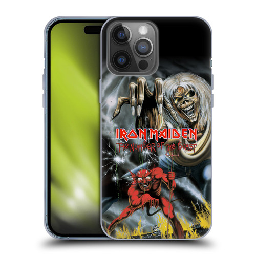 Iron Maiden Graphics The Number Of The Beast Soft Gel Case for Apple iPhone 14 Pro Max