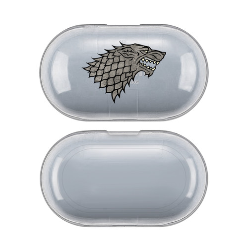 HBO Game of Thrones Distressed Sigils Stark Clear Hard Crystal Cover Case for Samsung Galaxy Buds / Buds Plus