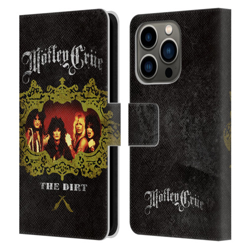 Motley Crue Key Art The Dirt Frame Leather Book Wallet Case Cover For Apple iPhone 14 Pro