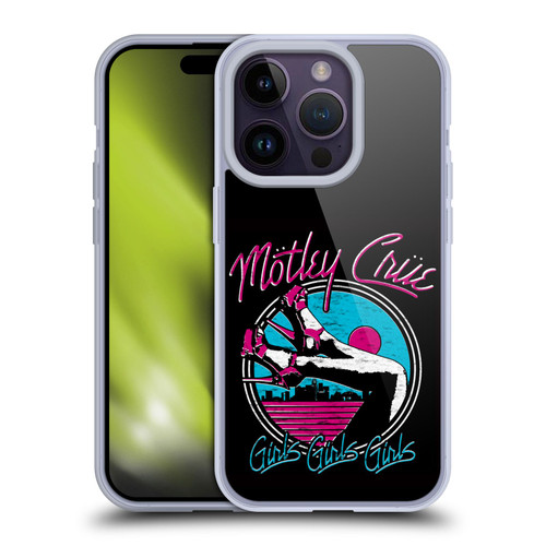 Motley Crue Logos Girls Shoes Soft Gel Case for Apple iPhone 14 Pro