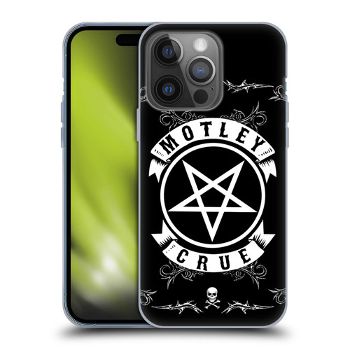 Motley Crue Logos Pentagram And Skull Soft Gel Case for Apple iPhone 14 Pro