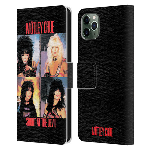 Motley Crue Albums Shout At The Devil Leather Book Wallet Case Cover For Apple iPhone 11 Pro Max