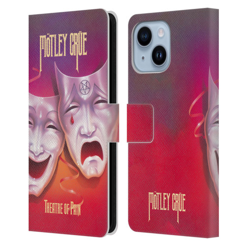 Motley Crue Albums Theater Of Pain Leather Book Wallet Case Cover For Apple iPhone 14 Plus