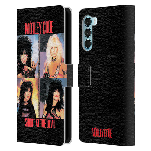 Motley Crue Albums Shout At The Devil Leather Book Wallet Case Cover For Motorola Edge S30 / Moto G200 5G