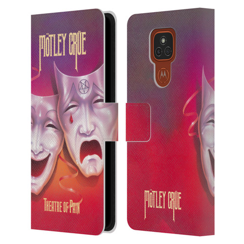 Motley Crue Albums Theater Of Pain Leather Book Wallet Case Cover For Motorola Moto E7 Plus