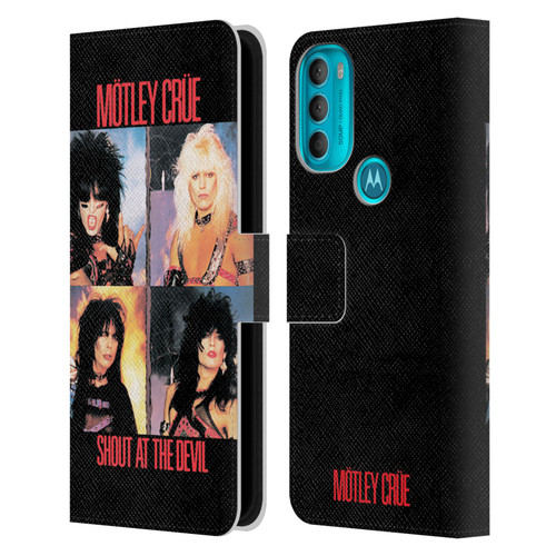Motley Crue Albums Shout At The Devil Leather Book Wallet Case Cover For Motorola Moto G71 5G