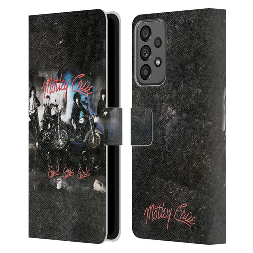 Motley Crue Albums Girls Girls Girls Leather Book Wallet Case Cover For Samsung Galaxy A73 5G (2022)