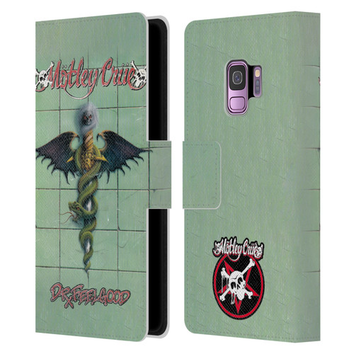 Motley Crue Albums Dr. Feelgood Leather Book Wallet Case Cover For Samsung Galaxy S9