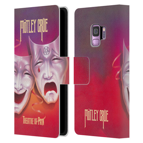 Motley Crue Albums Theater Of Pain Leather Book Wallet Case Cover For Samsung Galaxy S9