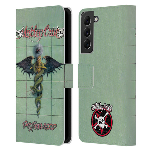 Motley Crue Albums Dr. Feelgood Leather Book Wallet Case Cover For Samsung Galaxy S22+ 5G