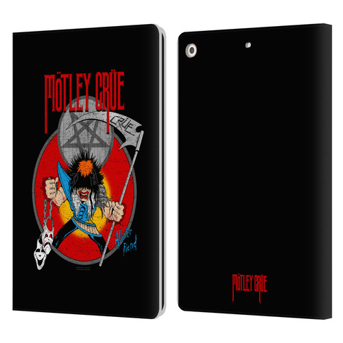 Motley Crue Key Art Allister Leather Book Wallet Case Cover For Apple iPad 10.2 2019/2020/2021