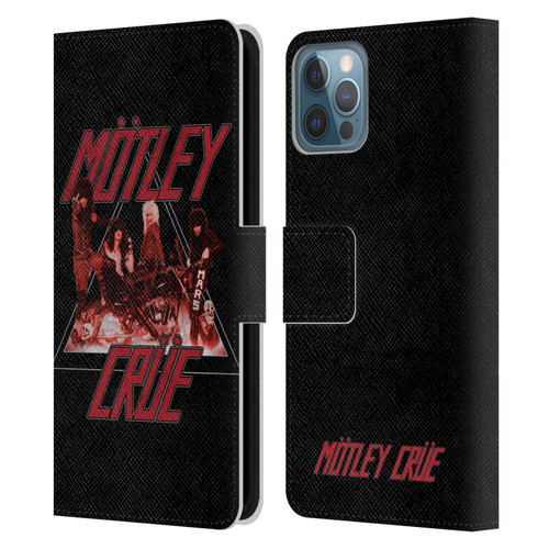 Motley Crue Key Art Too Fast Leather Book Wallet Case Cover For Apple iPhone 12 / iPhone 12 Pro