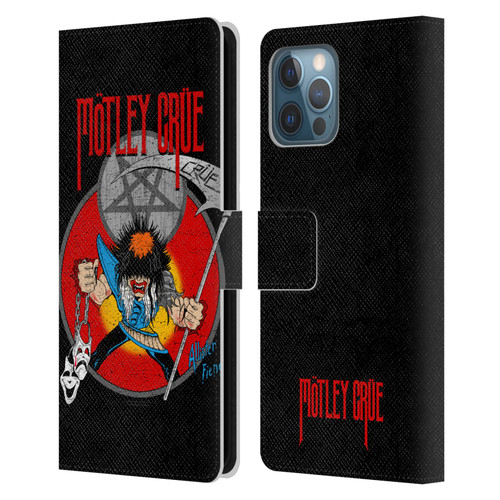 Motley Crue Key Art Allister Leather Book Wallet Case Cover For Apple iPhone 12 Pro Max