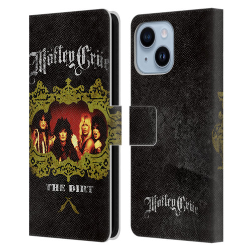 Motley Crue Key Art The Dirt Frame Leather Book Wallet Case Cover For Apple iPhone 14 Plus