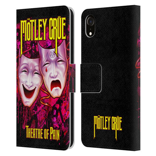 Motley Crue Key Art Theater Of Pain Leather Book Wallet Case Cover For Apple iPhone XR