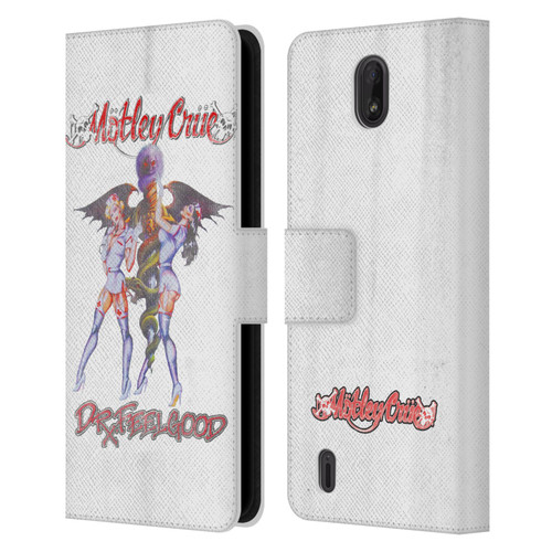 Motley Crue Key Art Dr. Feelgood Vintage Leather Book Wallet Case Cover For Nokia C01 Plus/C1 2nd Edition