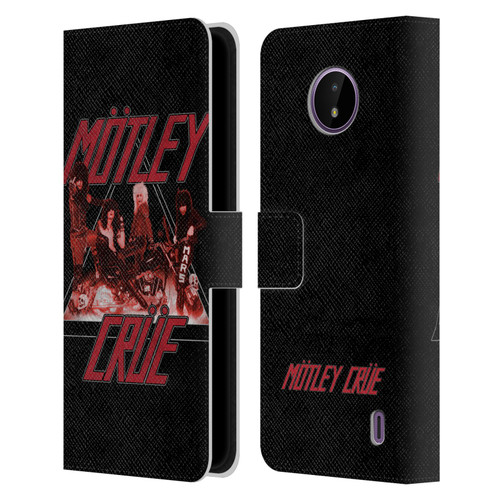Motley Crue Key Art Too Fast Leather Book Wallet Case Cover For Nokia C10 / C20