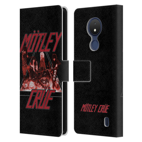 Motley Crue Key Art Too Fast Leather Book Wallet Case Cover For Nokia C21