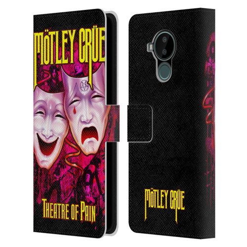 Motley Crue Key Art Theater Of Pain Leather Book Wallet Case Cover For Nokia C30