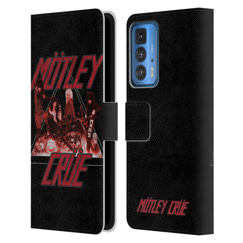 Motley Crue Key Art Too Fast Leather Book Wallet Case Cover For Motorola Edge 20 Pro