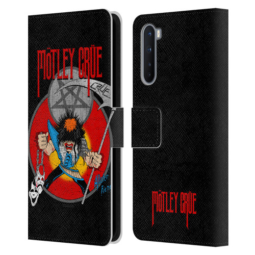 Motley Crue Key Art Allister Leather Book Wallet Case Cover For OnePlus Nord 5G