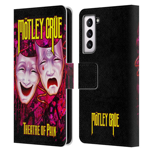 Motley Crue Key Art Theater Of Pain Leather Book Wallet Case Cover For Samsung Galaxy S21 5G