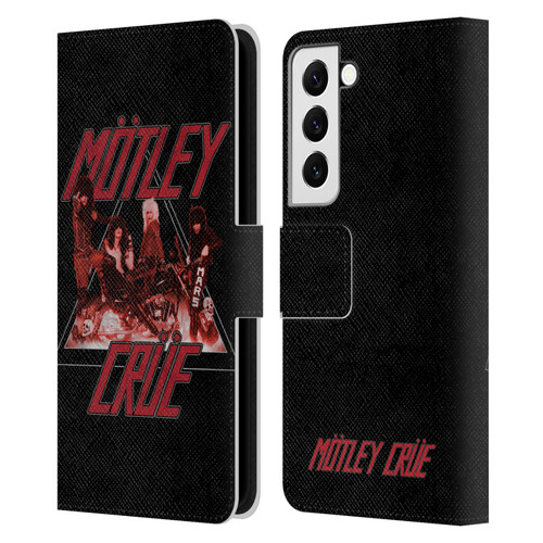 Motley Crue Key Art Too Fast Leather Book Wallet Case Cover For Samsung Galaxy S22 5G
