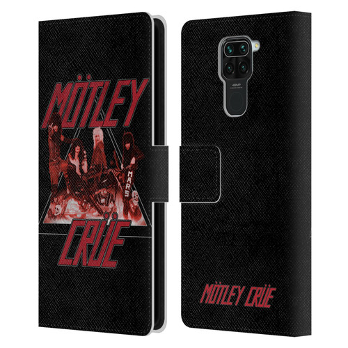 Motley Crue Key Art Too Fast Leather Book Wallet Case Cover For Xiaomi Redmi Note 9 / Redmi 10X 4G