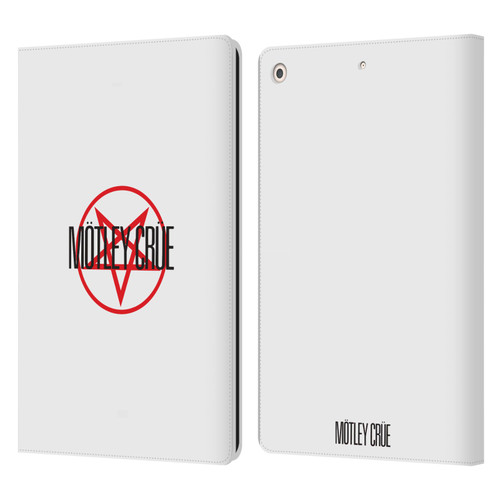 Motley Crue Logos Pentagram Leather Book Wallet Case Cover For Apple iPad 10.2 2019/2020/2021
