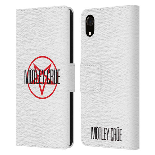 Motley Crue Logos Pentagram Leather Book Wallet Case Cover For Apple iPhone XR