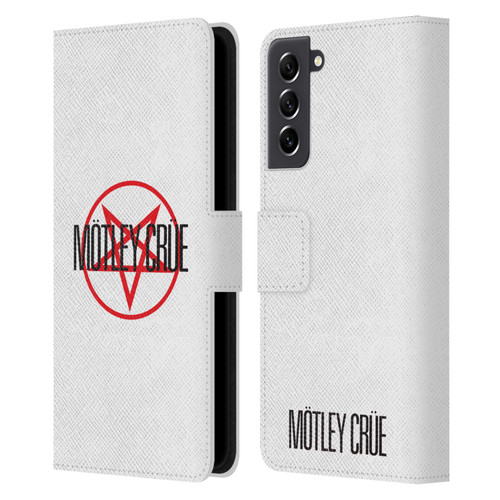 Motley Crue Logos Pentagram Leather Book Wallet Case Cover For Samsung Galaxy S21 FE 5G