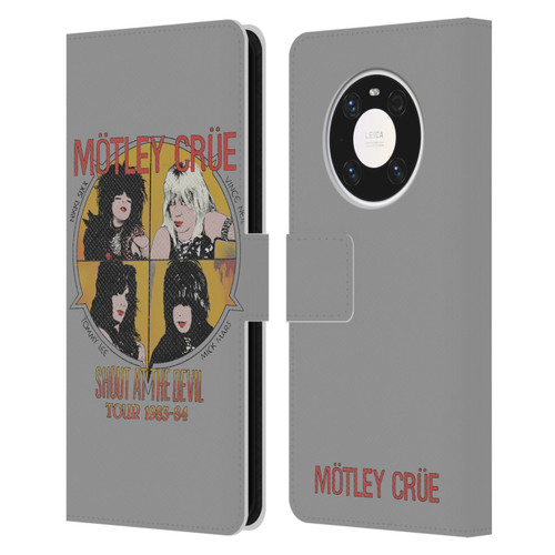 Motley Crue Tours SATD Vintage Leather Book Wallet Case Cover For Huawei Mate 40 Pro 5G