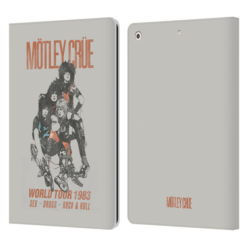 Motley Crue Tours Sex, Drugs and Rock & Roll Leather Book Wallet Case Cover For Apple iPad 10.2 2019/2020/2021
