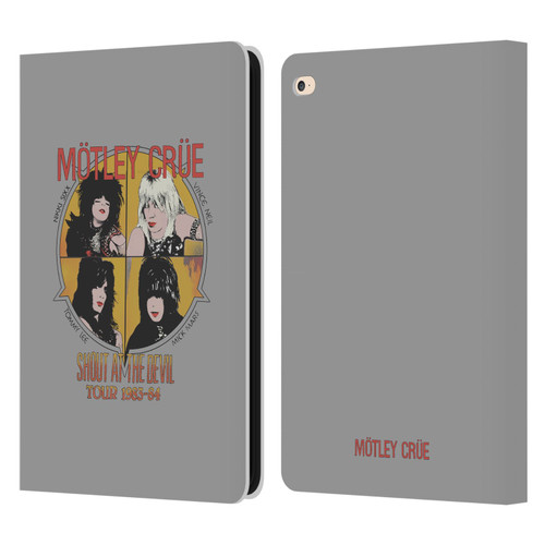 Motley Crue Tours SATD Vintage Leather Book Wallet Case Cover For Apple iPad Air 2 (2014)