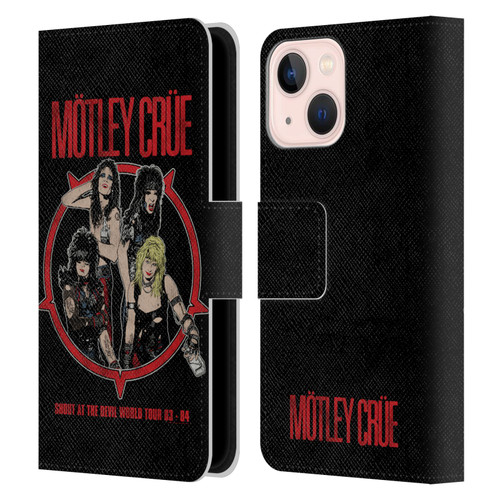 Motley Crue Tours SATD Leather Book Wallet Case Cover For Apple iPhone 13 Mini