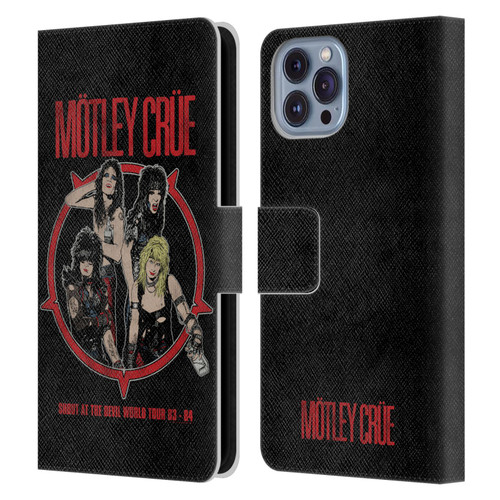 Motley Crue Tours SATD Leather Book Wallet Case Cover For Apple iPhone 14